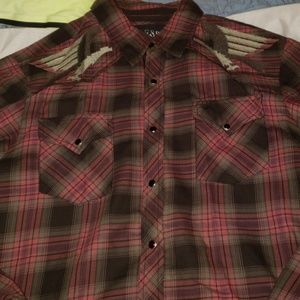 Guess bottom down flannel size l